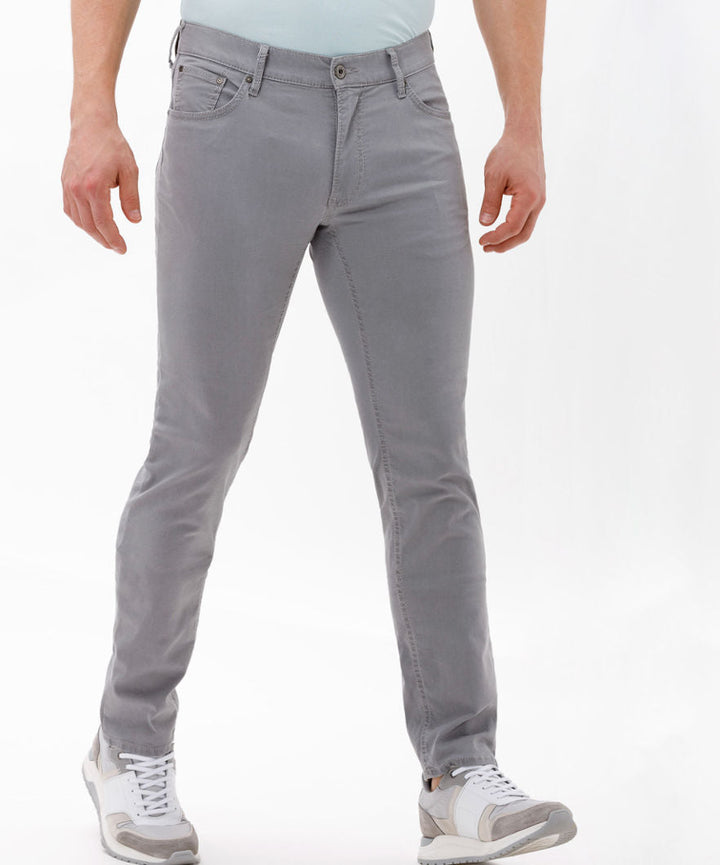 Brax Chuck Hi Flex Light 5 Pocket Pant in Silver
