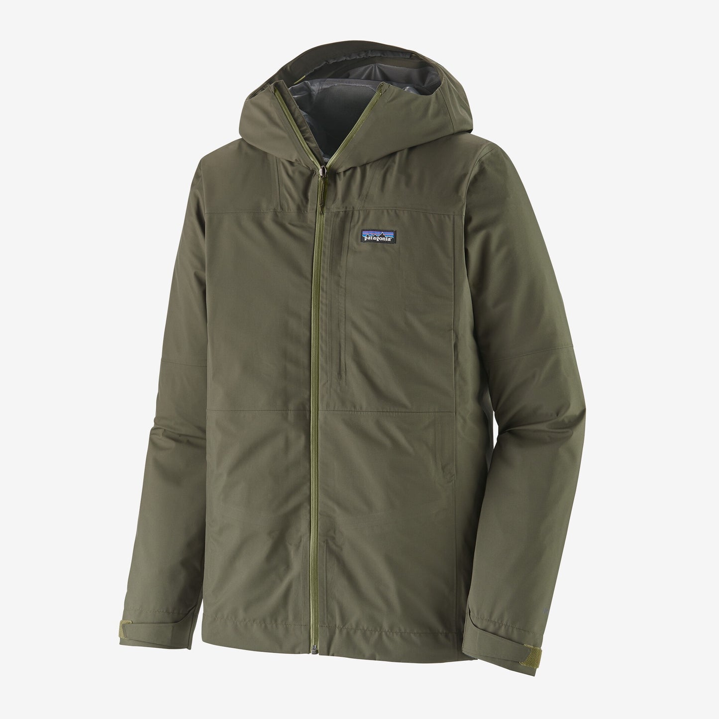 Patagonia Mens Boulder Fork Rain Jacket in Basin Green