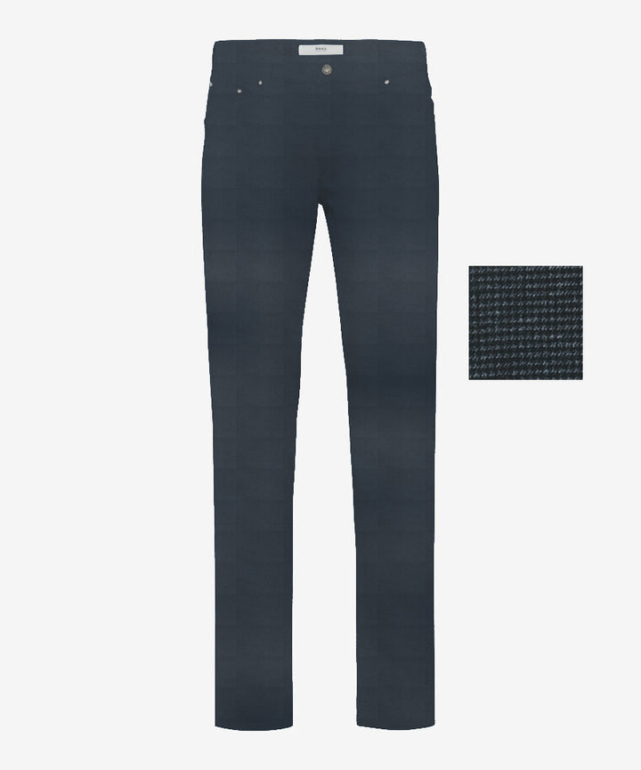 Brax Chuck J Hi Flex Printed 5 Pocket Pant in Navy