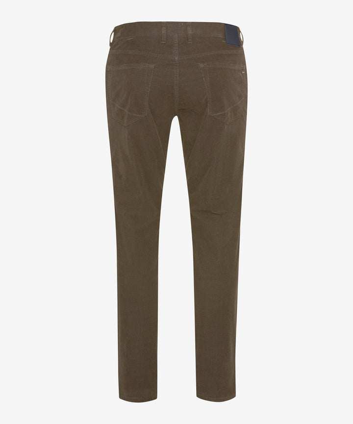 Brax Chuck DX Hi-Flex 5 Pocket Corduroy Pant in Walnut