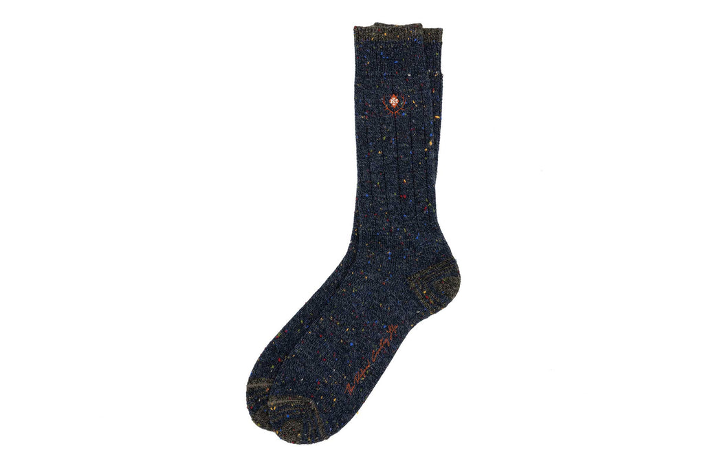 Martin Dingman Donegal Andean Alpaca Yarn Socks in Navy