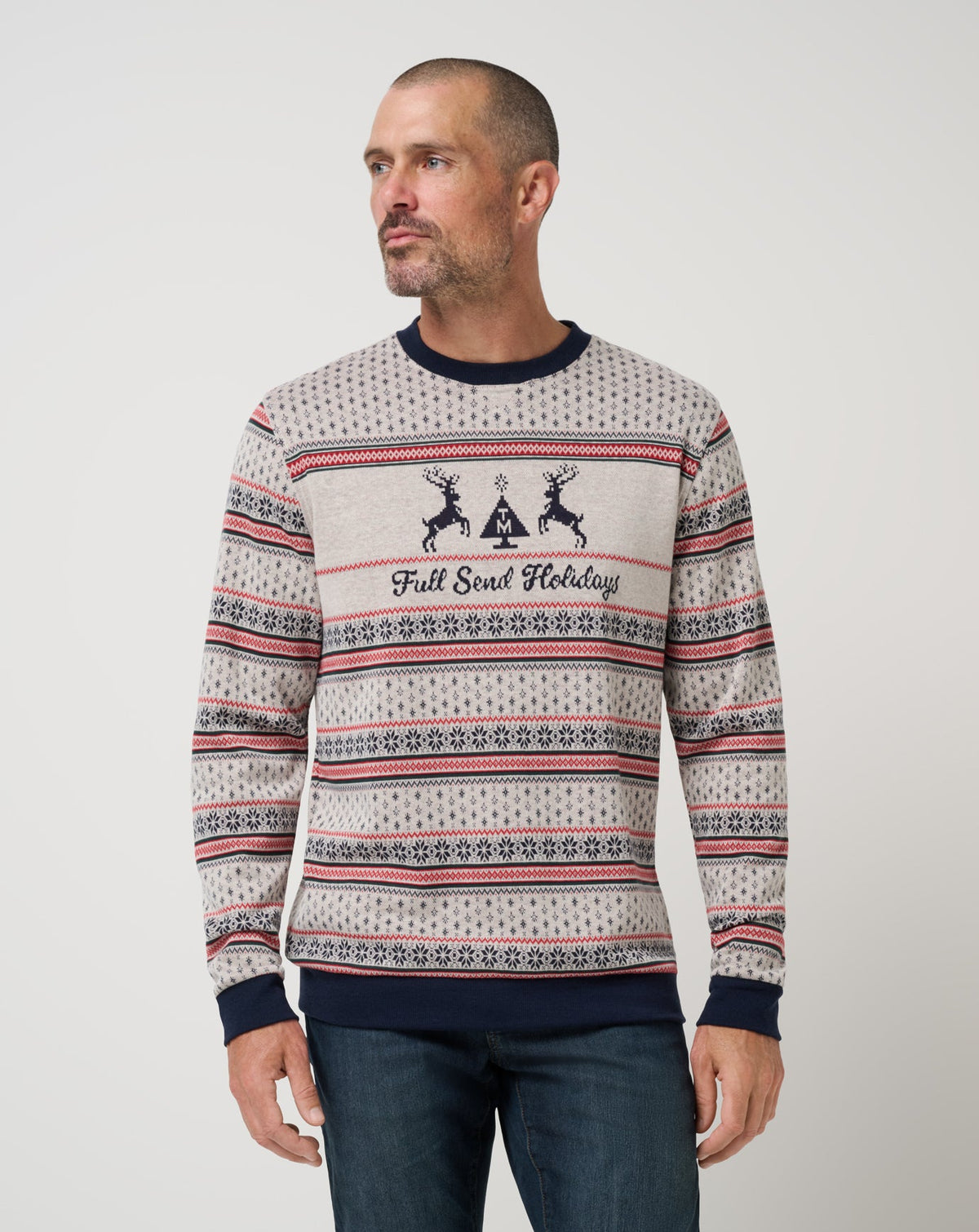 Travis Mathew Winter Bliss Sweater in Antique White