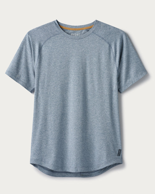 Rhone Mens Atmosphere Tee in Blue Stone/White