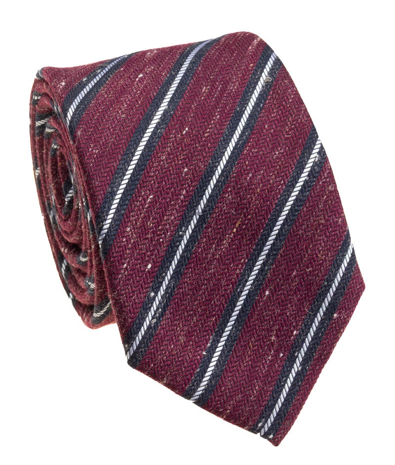 Pacific Silk 100% Silk Necktie in Wine Diagonal