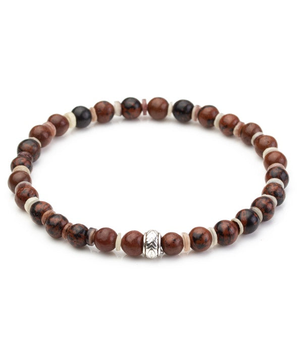 Pacific Silk Bracelet in Mahogany/Smokey MOP