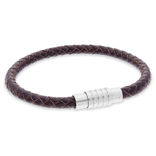 Pacific Silk Bracelet in Brown Leather