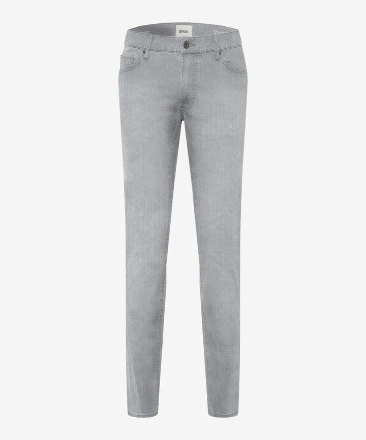 Brax Chuck Dry Color Flex Five Pocket Pant in Platin