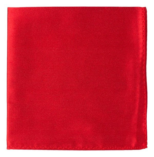 Pacific Silk Satin Solid Pocket Square in Red