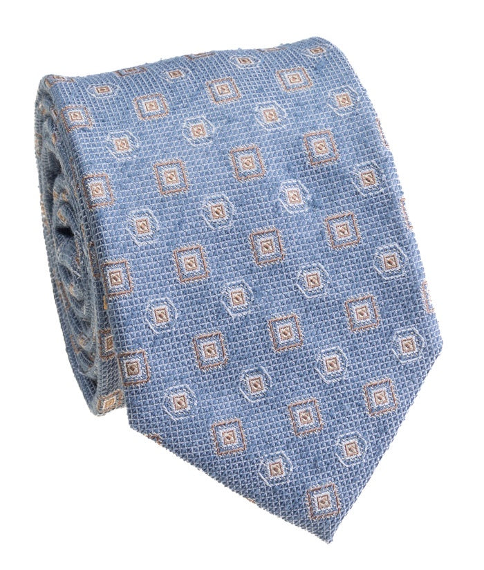 Pacific Silk 100% Silk Necktie in Light Blue Clip