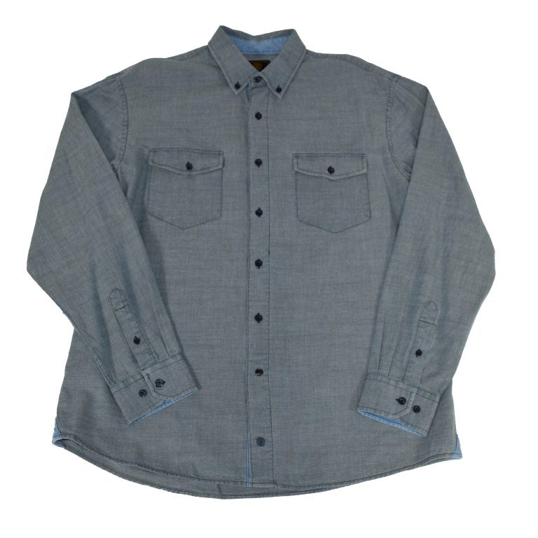 F/X Fusion Cotton Textured Sportshirt in Antique Indigo