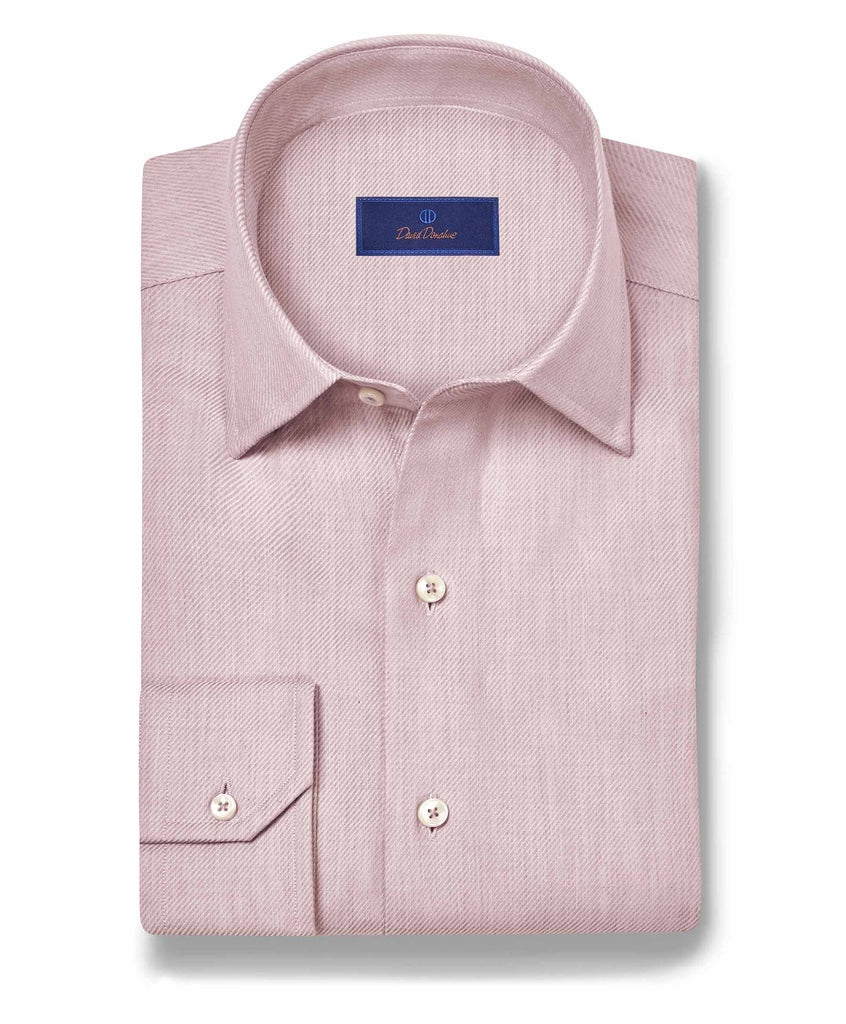 David Donahue Cashmere Blend Sport Shirt in Lilac