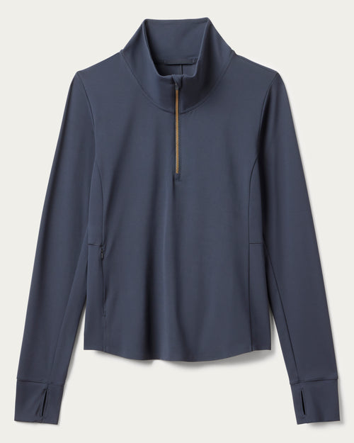 Womens Rhone Course to Court Quarter Zip in Navy