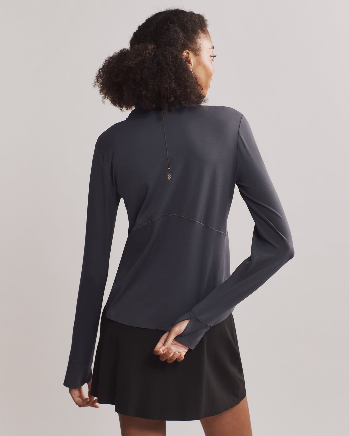 Womens Rhone Course to Court Quarter Zip in Asphalt