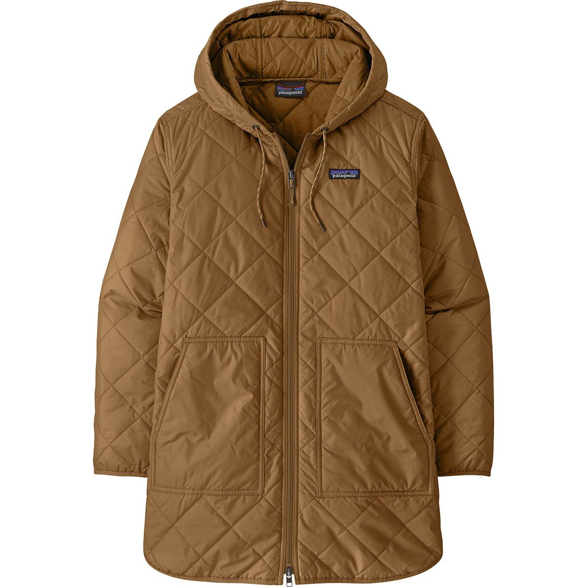 Womens Patagonia Diamond Quilted Parka in Deer Brown