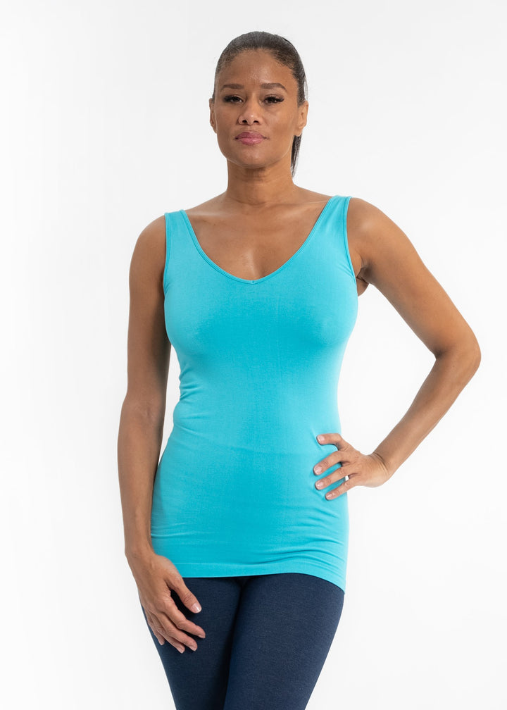 Womens Elietian One Size Reversible Tank in Aquafresh