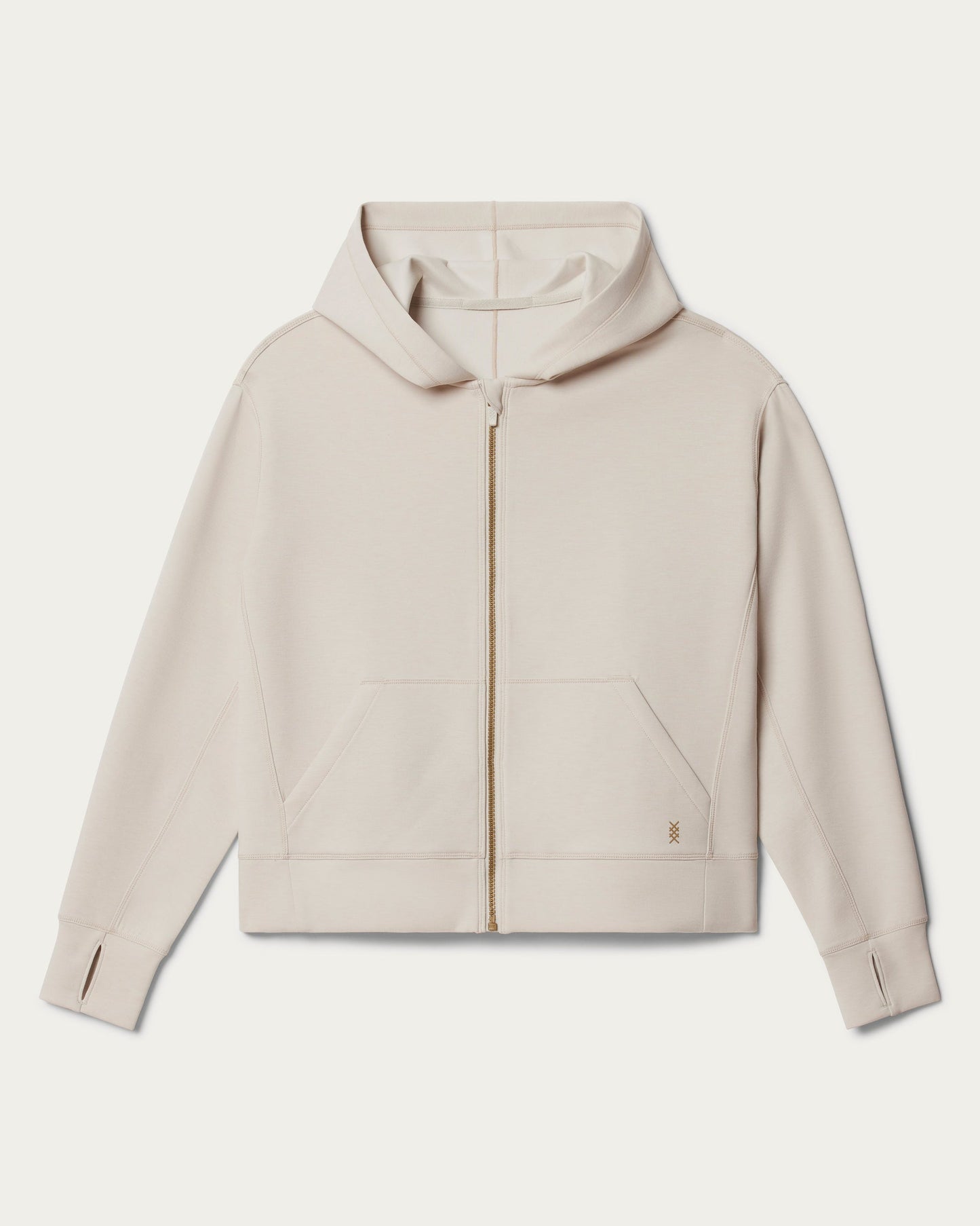Womens Rhone Dreamglow Full Zip Hoodie in Sand