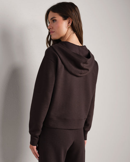 Womens Rhone Dreamglow Full Zip Hoodie in Dark Espresso