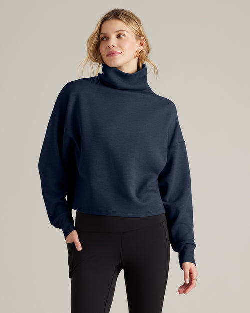 Womens Rhone Dreamglow Mock Neck in Navy