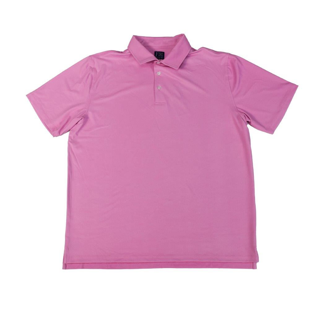 F/X Fusion Printed 2-Color Stitch Polo in Pink