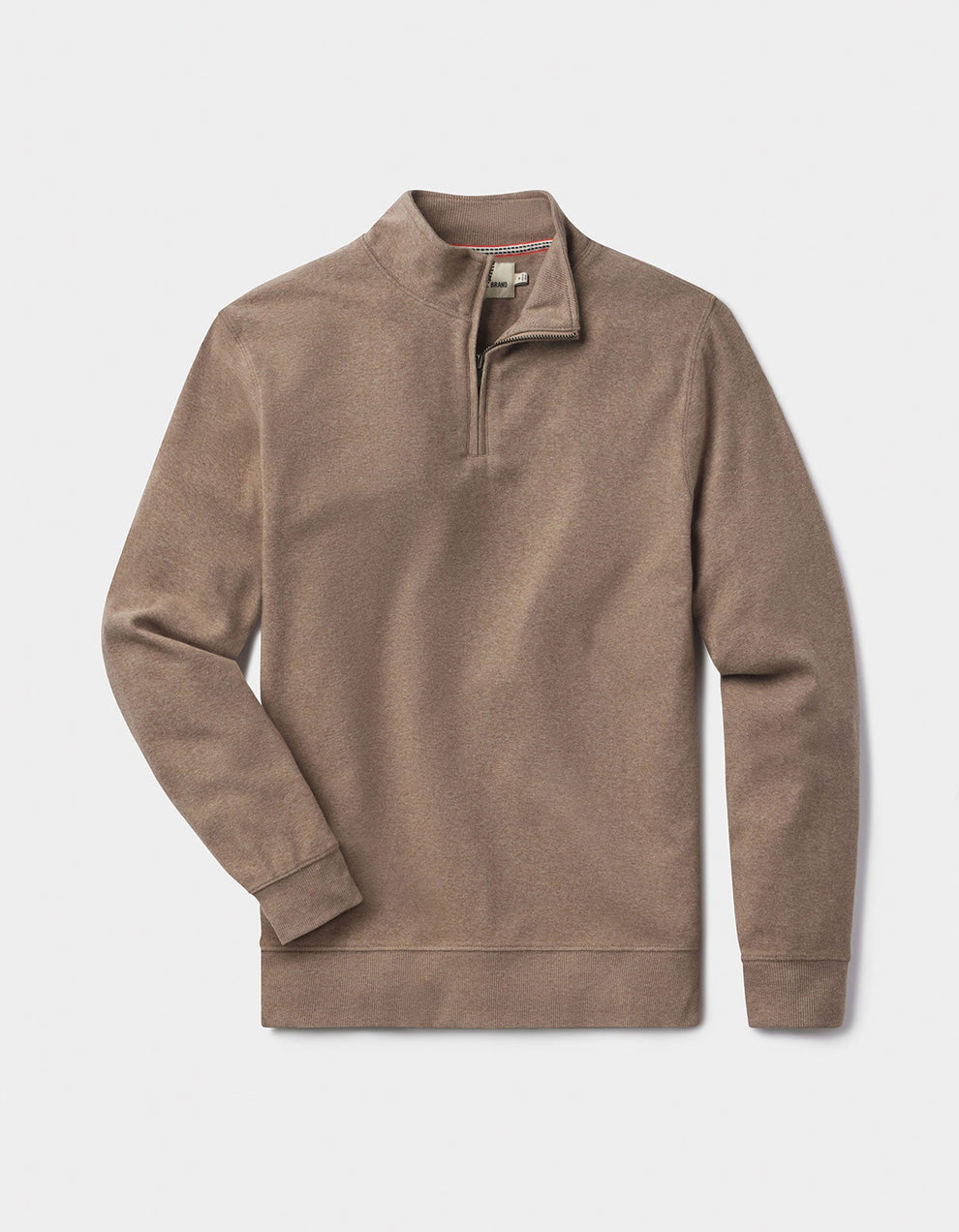 The Normal Brand Puremeso Weekend Quarter Zip in Taupe