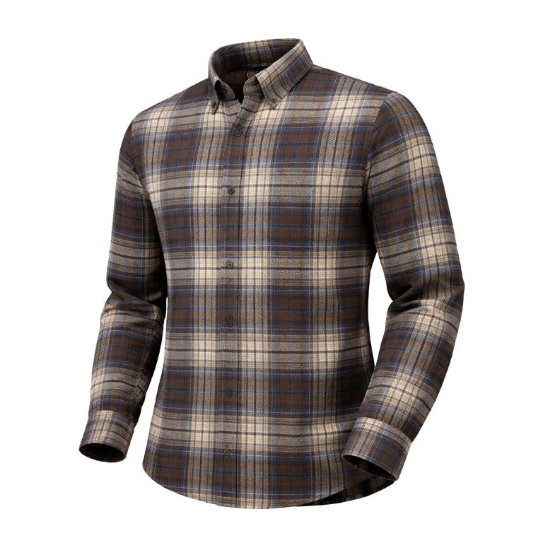 F/X Fusion CVC Flannel Sportshirt in Loden/Indigo