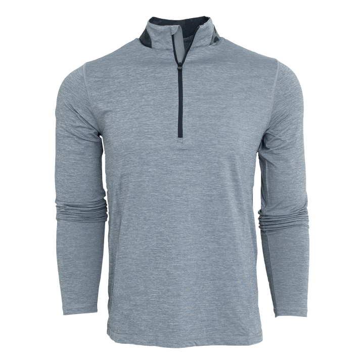 Greyson Guide Sport Quarter Zip in Light Grey Hornor Harrison