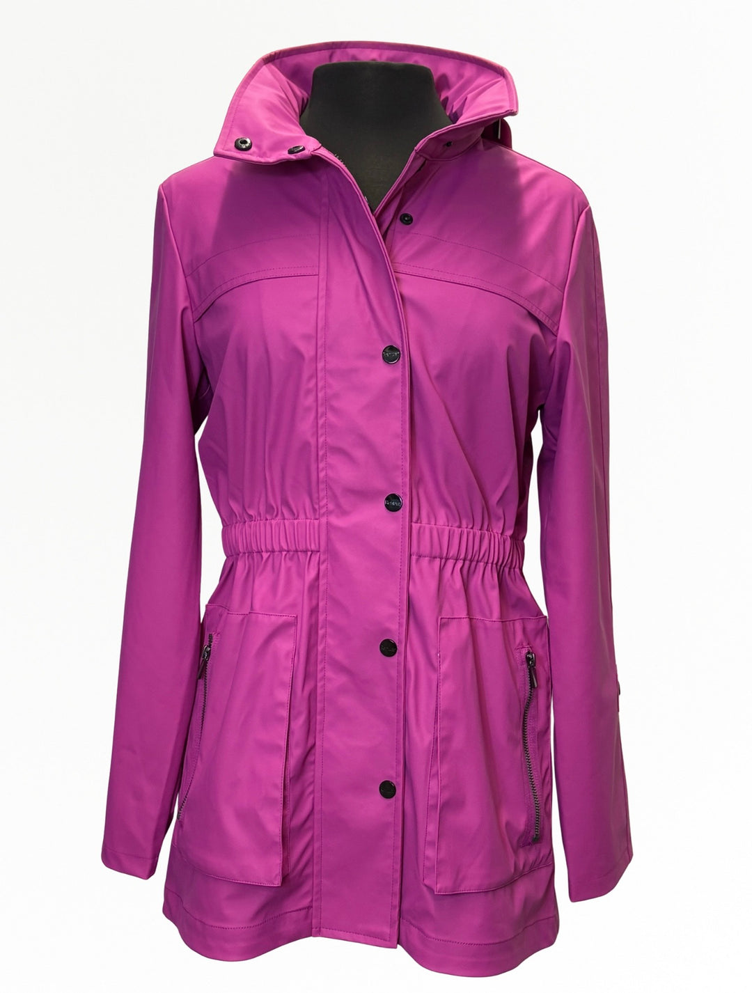 Womens Renuar Knit Raincoat in Plum