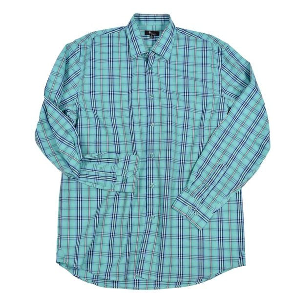 Jon Randall Watson Plaid Sportshirt in Jade