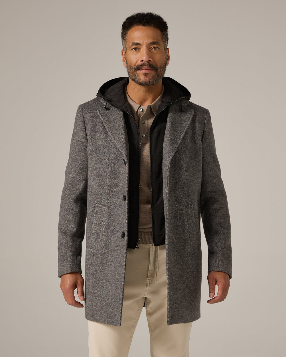7 Diamonds The Bourough Overcoat in Grey