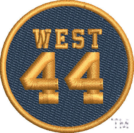 WVU Jerry West Peter Millar Jubilee Performance Polo with Sean Collar in Navy-State Script