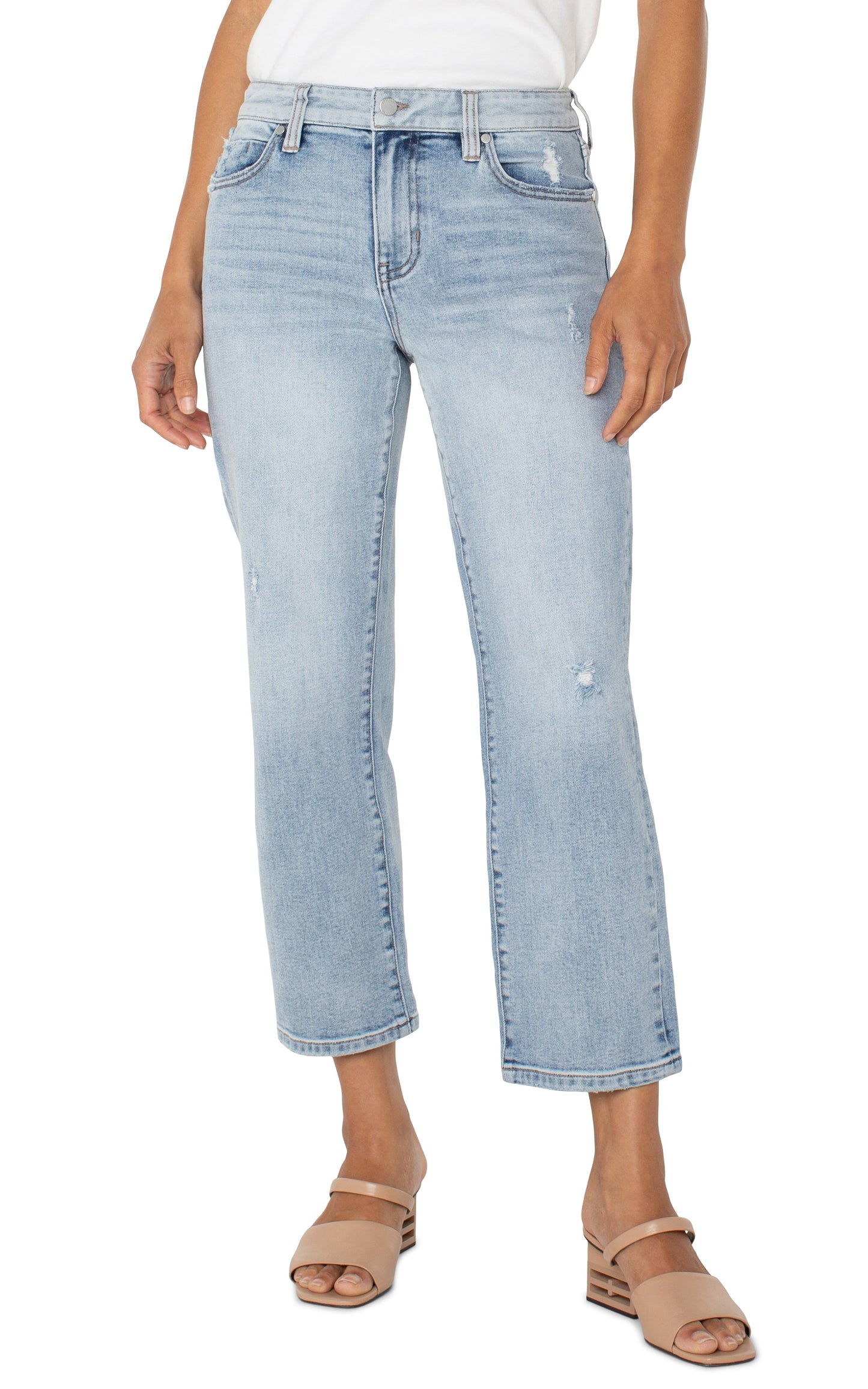 Womens Liverpool Blocked Non-Skinny Skinny Jean in South Beach