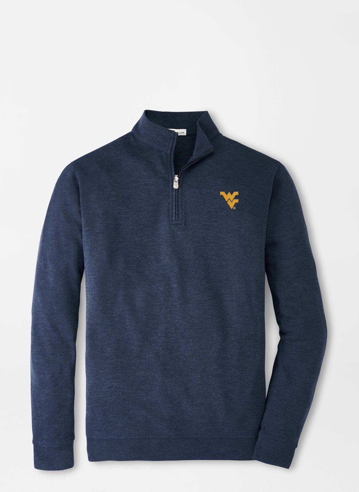 WVU Peter Millar Crown Comfort Quarter Zip in Navy