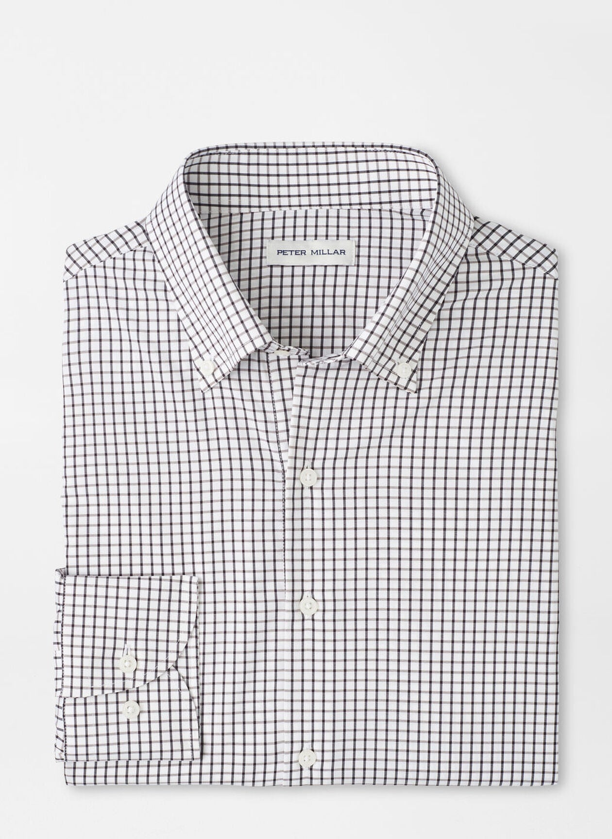 Peter Millar Hanford Performance Twill Sport Shirt in Black
