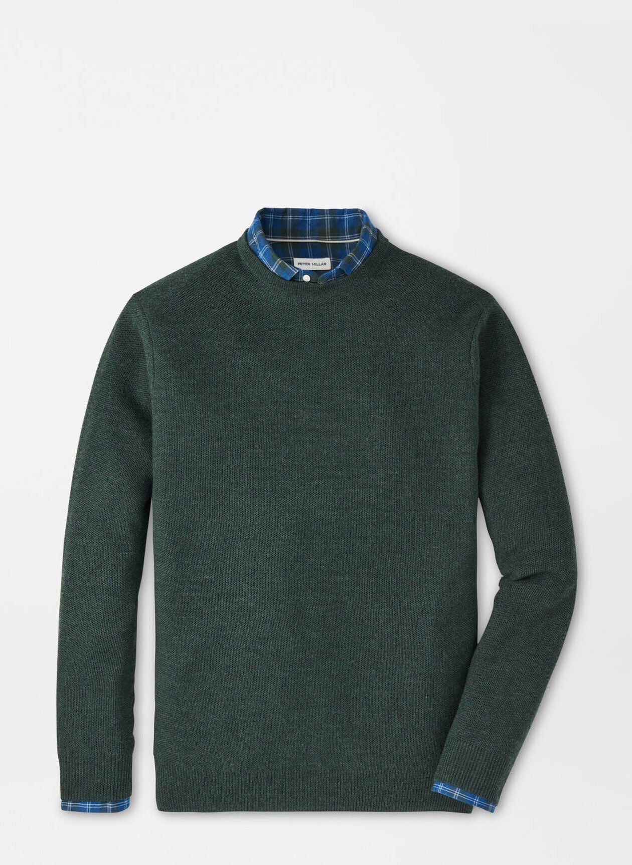 Peter Millar Autumn Crest Honeycomb Crewneck Sweater in Nordic Pine