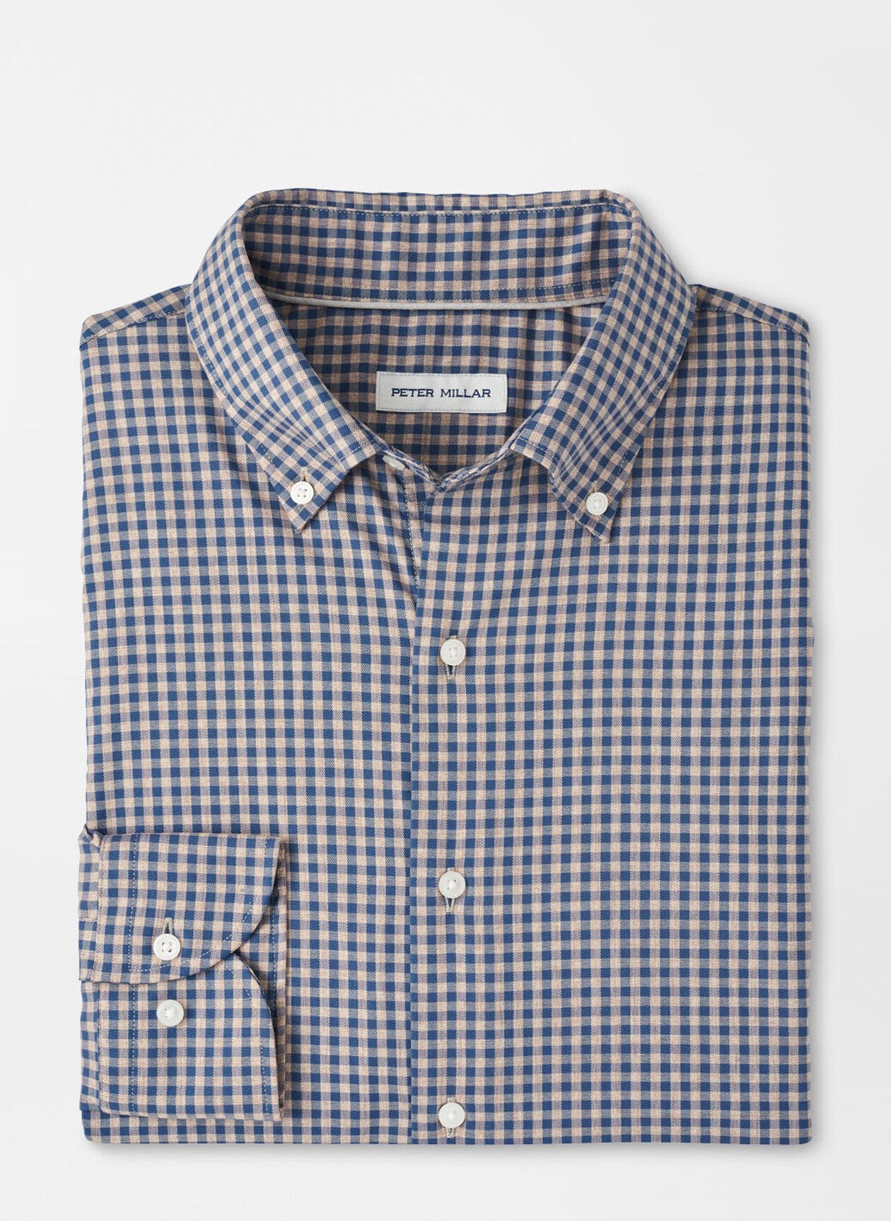 Peter Millar Conway Crown Lite Cotton-Stretch Sport Shirt in Poplar Brown