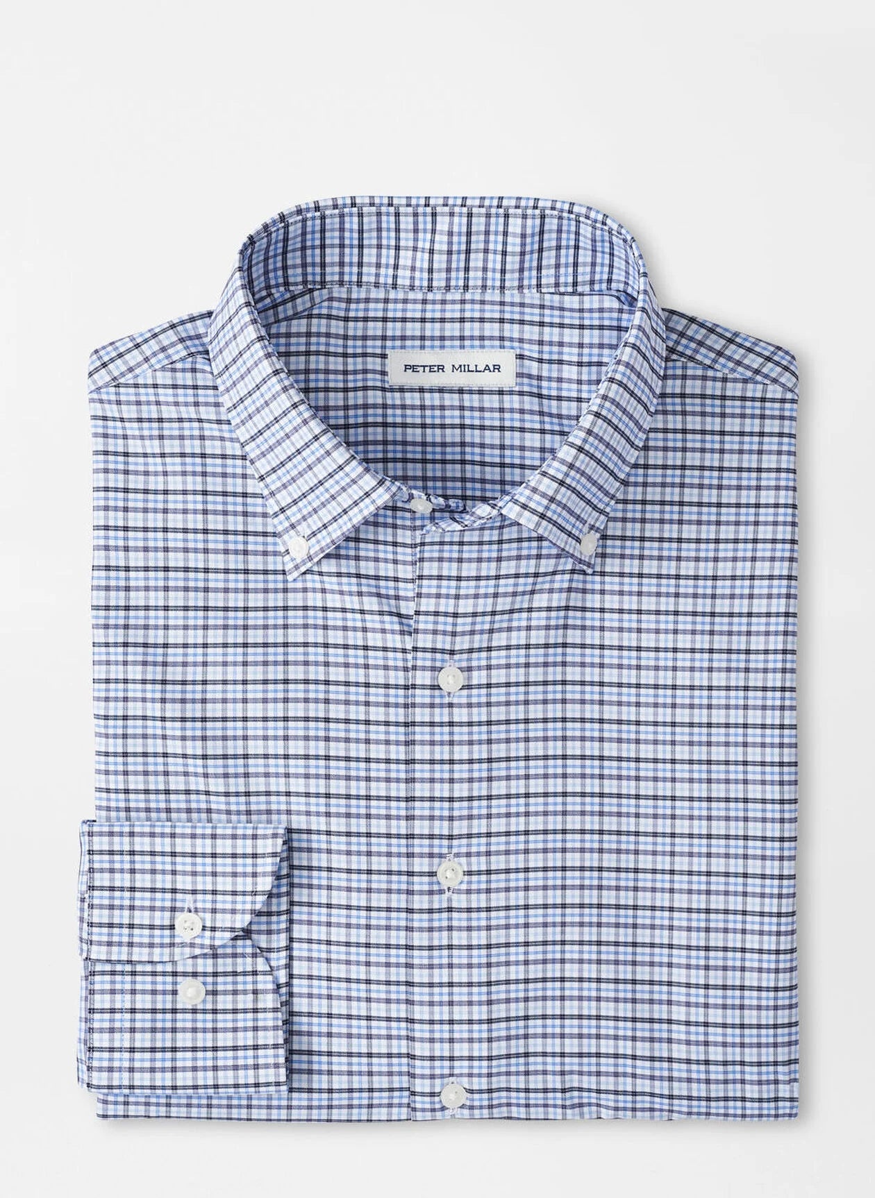 Peter Millar Leavenworth Performance Twill Sport Shirt in Evening Tide