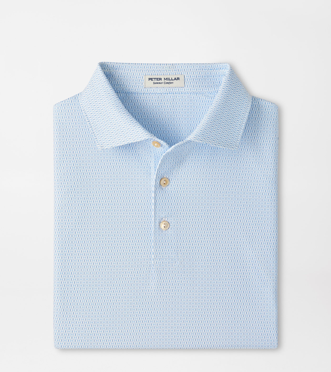 Peter Millar Football Geo Performance Jersey Polo in White