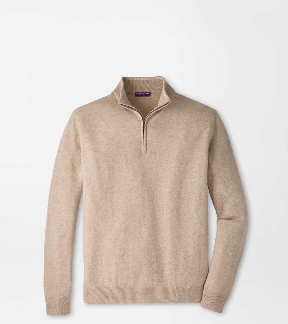 Peter Millar Crown Anniversary Cashmere Quarter Zip Sweater in Tumbleweed