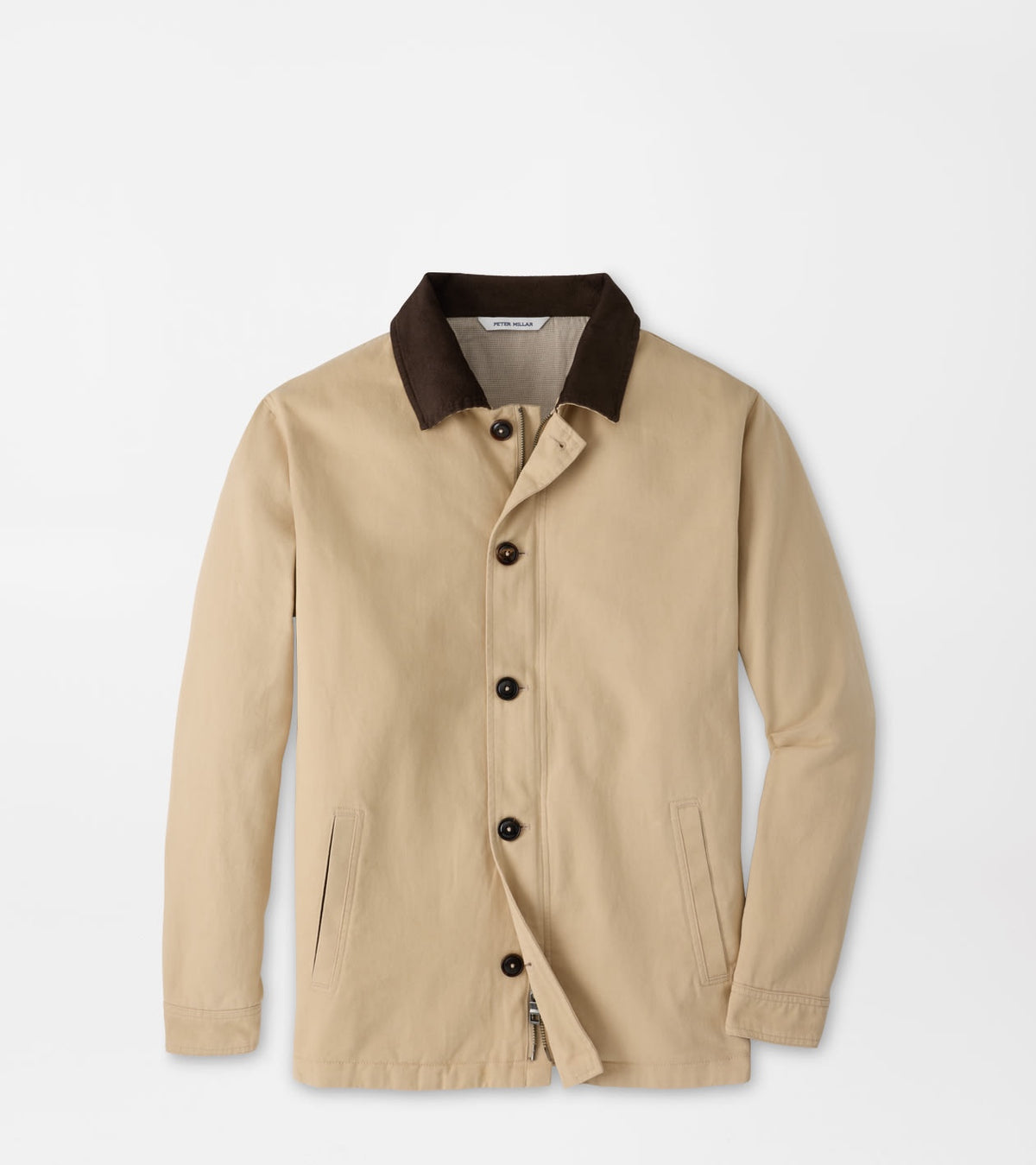 Peter Millar Chatham Cotton Cashmere Coat in Sand