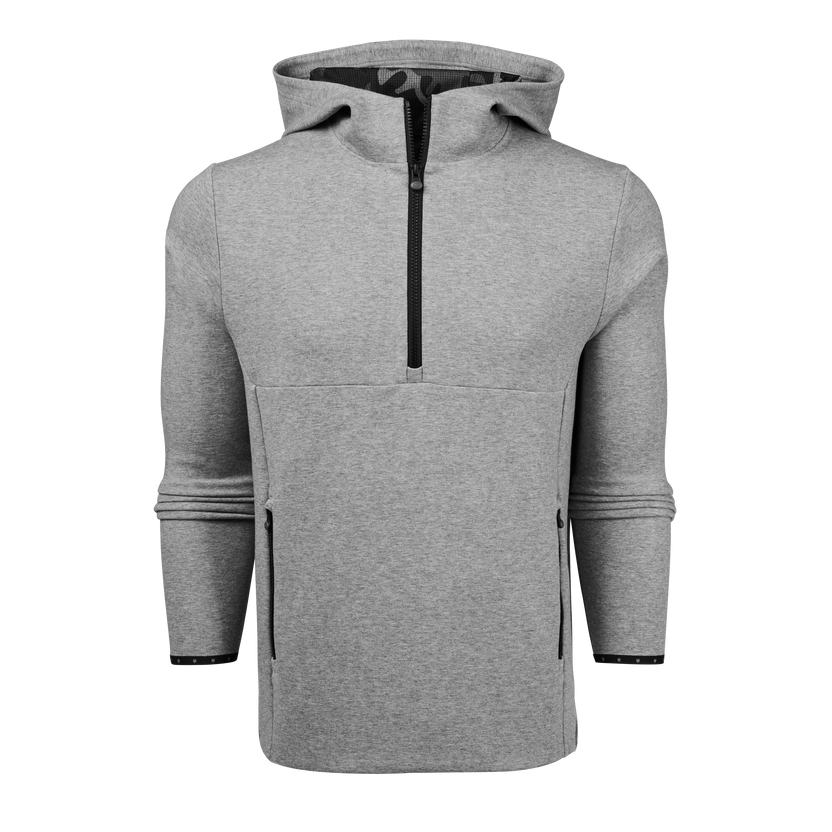 Greyson Calgary Quarter Zip Hoodie in Medium Grey