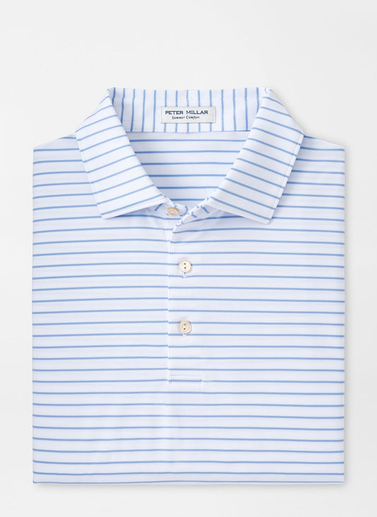Peter Millar Drum Performance Jersey Polo in White