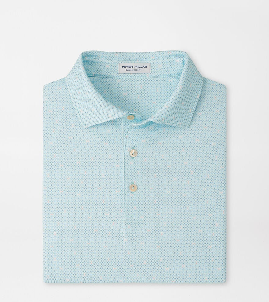 Peter Millar Ashgrove Performance Jersey Polo in Clearwater