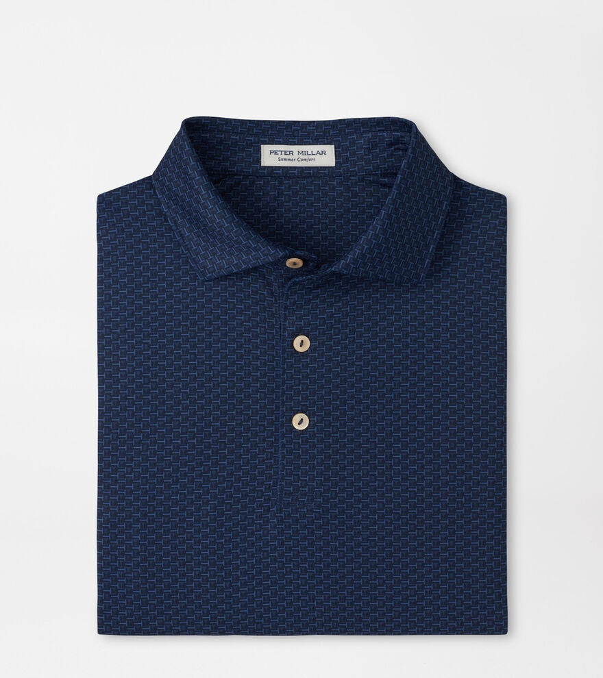 Peter Millar Bunker Bar Performance Jersey Polo in Navy