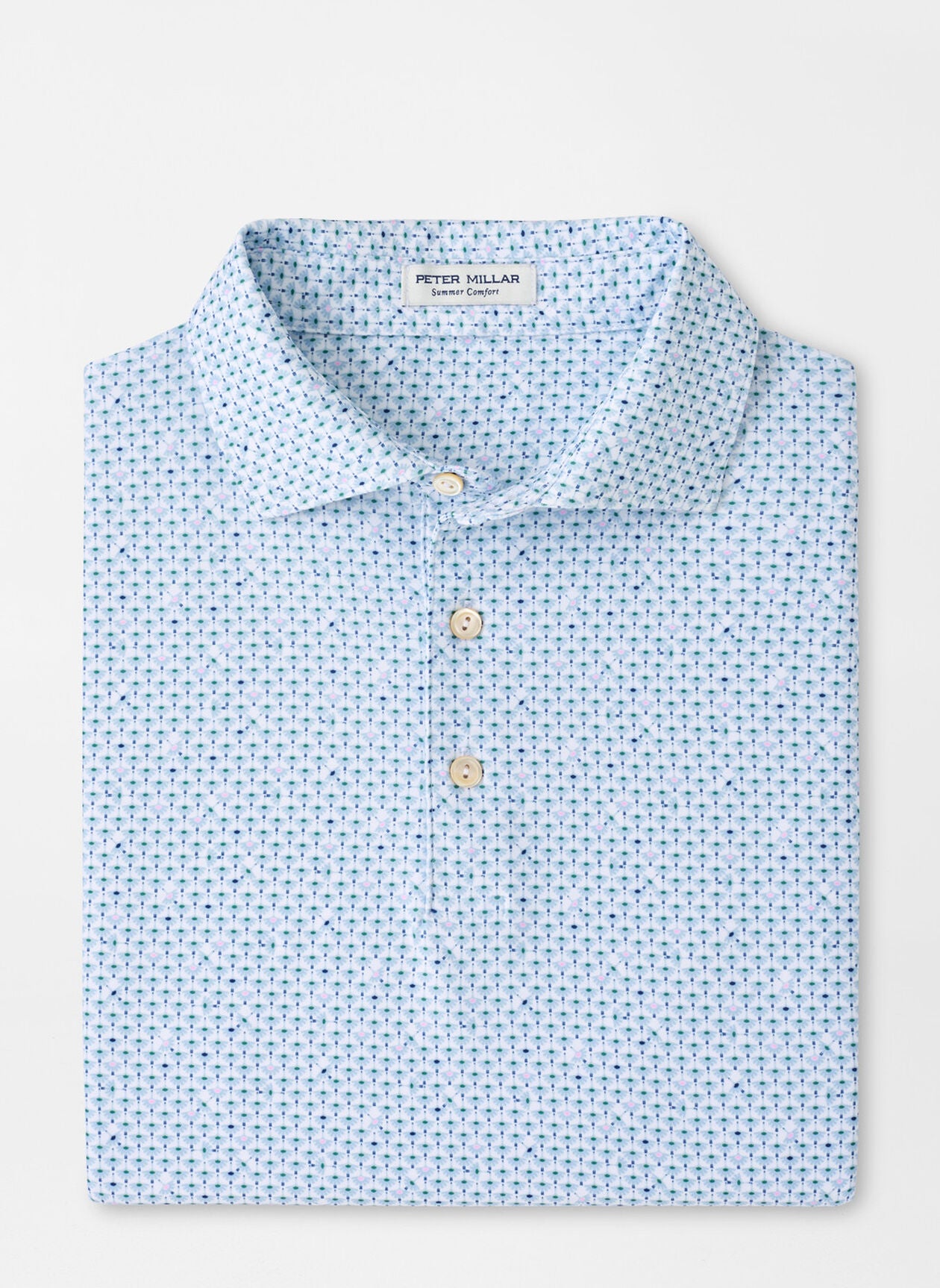 Peter Millar Flock Performance Jersey Polo in White