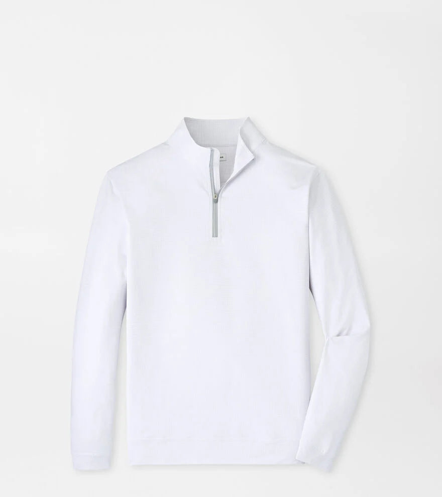 Peter Millar Perth Basketweave Performance Quarter-Zip in White