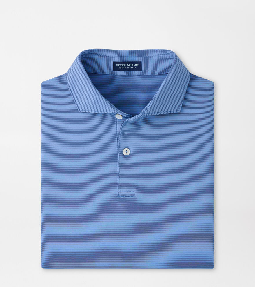 Peter Millar Treble Performance Jersey Polo in Dusk Blue