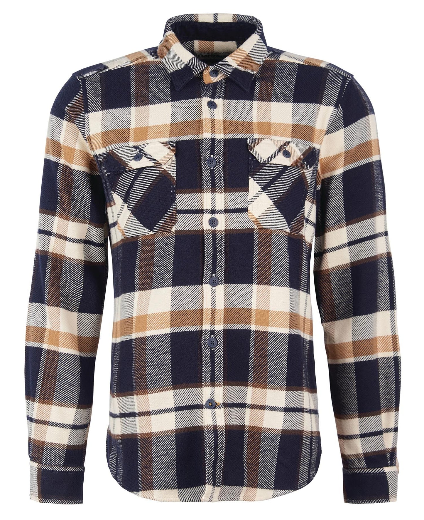 Barbour Mens Mountain Tailored Fit Sportshirt in Classic Navy