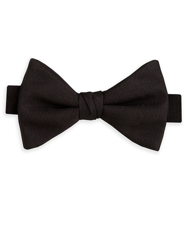 David Donahue Pretied Bow Tie in Black Faille