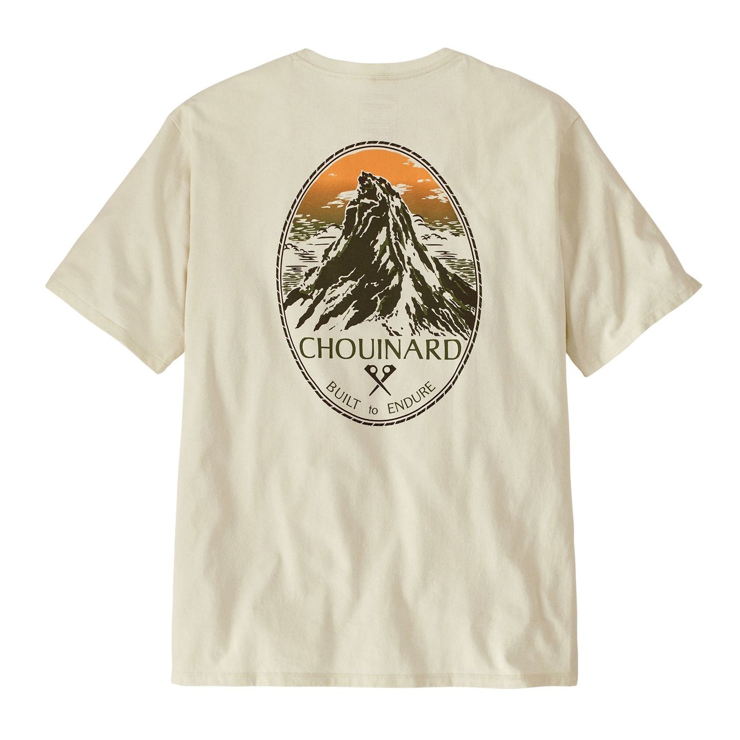 Patagonia Mens Chouinard Crest Pocket Responsibili-Tee in Birch White