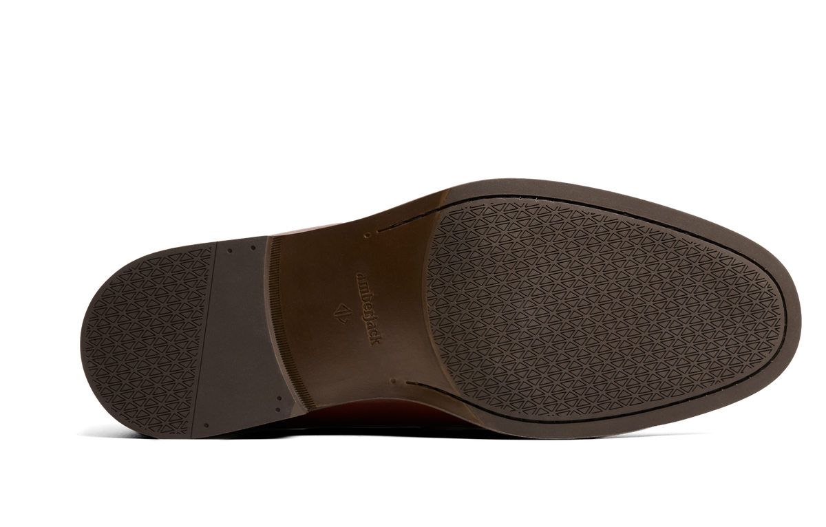 Amberjack Duke Full Grain Leather Penny Loafer in Obsidian